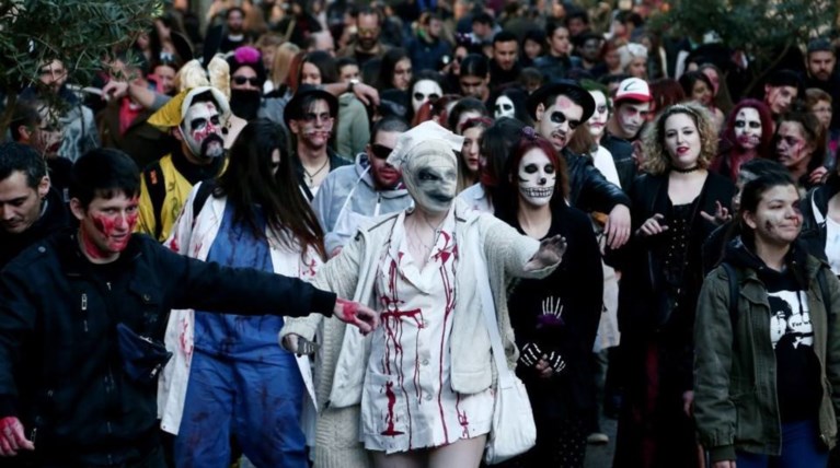 Τα ζόμπι δίνουν «ραντεβού» στο κέντρο της Αθήνας
