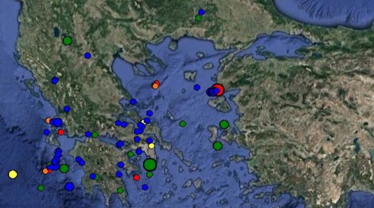 Σεισμός 4,2 ρίχτερ βόρεια της Λέσβου, εστιακό βάθος 12 χλμ