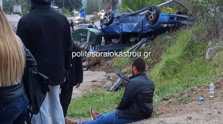 Αυτοκίνητο έπεσε σε στάση λεωφορείου στο Ωραιόκαστρο! (βίντεο)