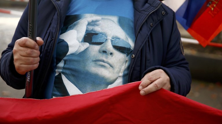 Ένα χωράφι με το πρόσωπο του Ρώσου "τσάρου" Βλαντιμίρ Πούτιν