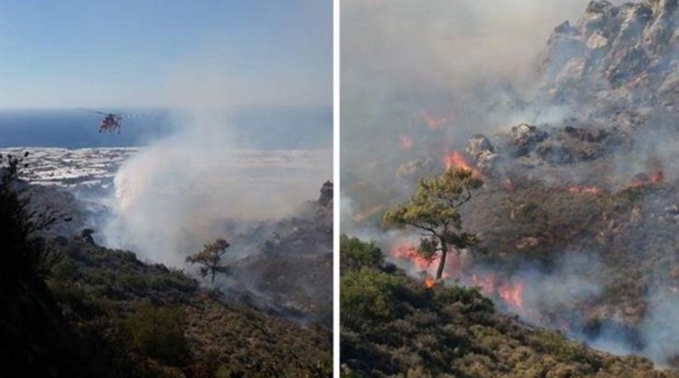 Φωτιά στην Ιεράπετρα, φόβοι για καλλιέργειες &  θερμοκήπια