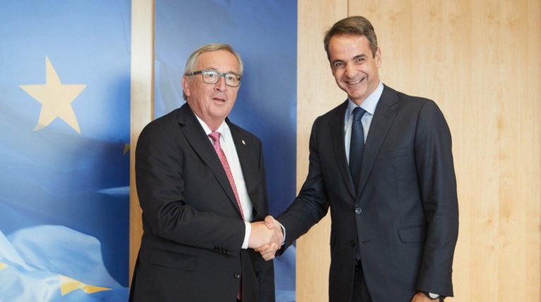 Συνάντηση Μητσοτάκη - Γιούνκερ διάρκειας 40 λεπτών