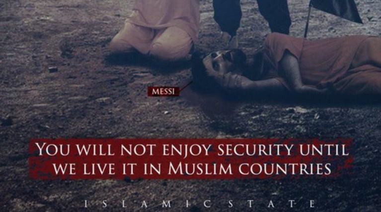 Νέα αποκρουστική απειλητική αφίσα του ISIS για τον Λ. Μέσι