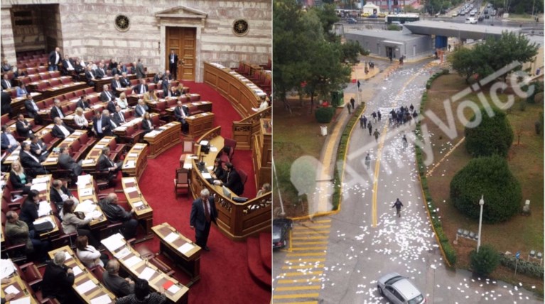 Ομοβροντία από τα κόμματα για τη νέα έφοδο του Ρουβίκωνα στο Πεντάγωνο