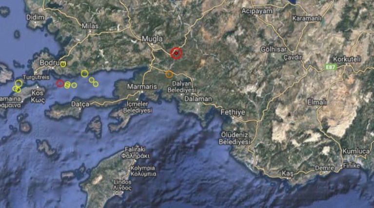 Σεισμός 5 Ρίχτερ στην Τουρκία - Ταρακουνήθηκε και η Ρόδος