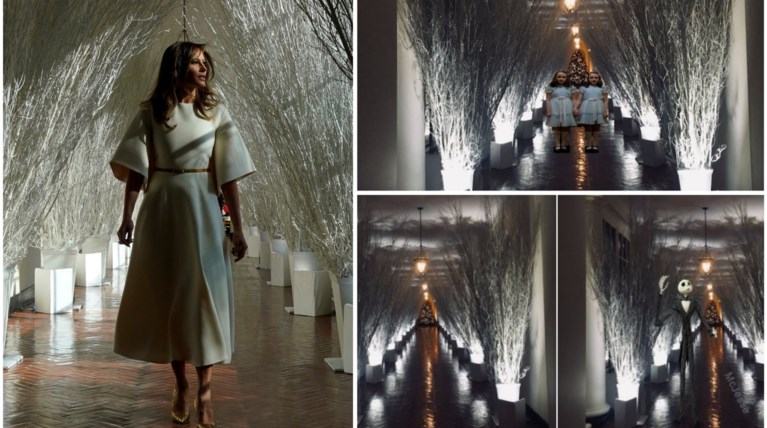 «Εφιάλτης στον δρόμο με τις λεύκες» ο γιορτινός Λευκός Οίκος της Μελάνια