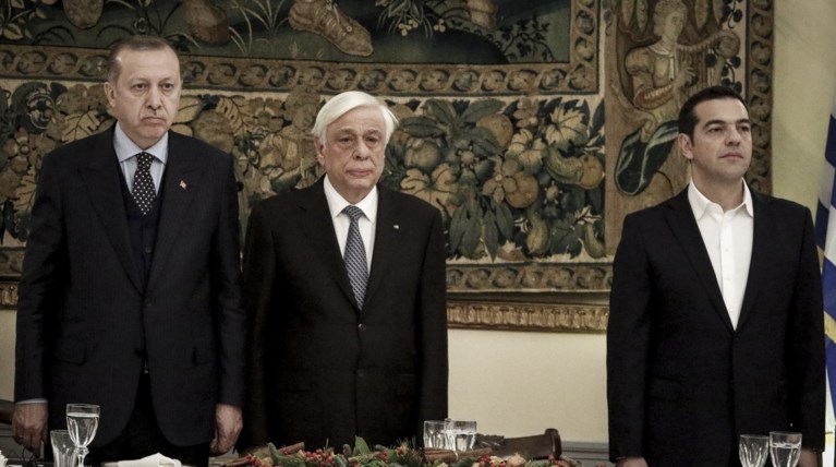 Σε εξέλιξη το δείπνο στο Προεδρικό Μέγαρο για τον Ερντογάν