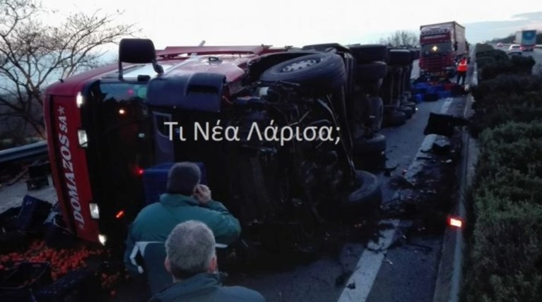 Ανατροπή νταλίκας στο Κιλελέρ - Κλειστή η Εθνική