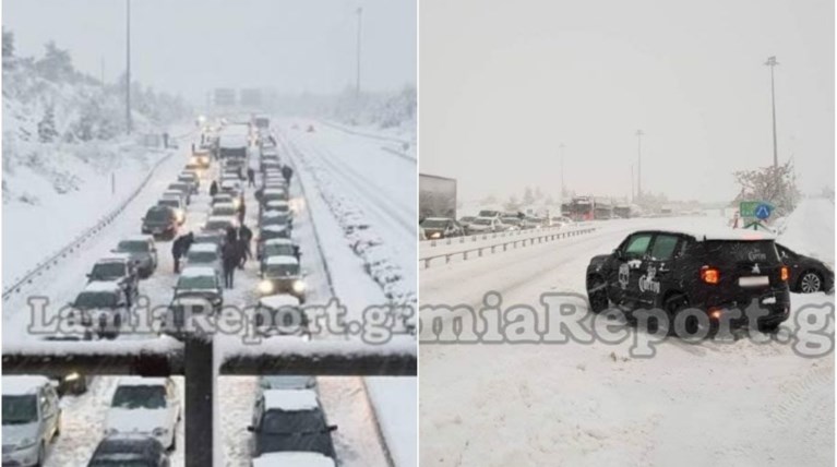 «Αιχμάλωτοι» σε ουρά 14 χλμ οι οδηγοί στην Αθηνών-Λαμίας -video