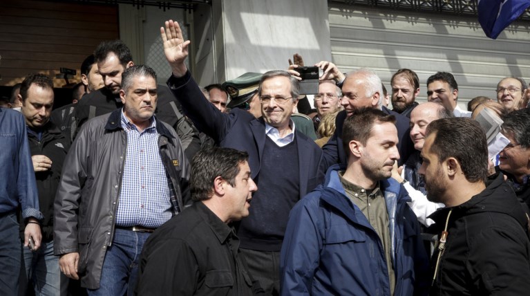 Στο συλλαλητήριο ο Αντώνης Σαμαράς, πήγε στον Μίκη Θεοδωράκη