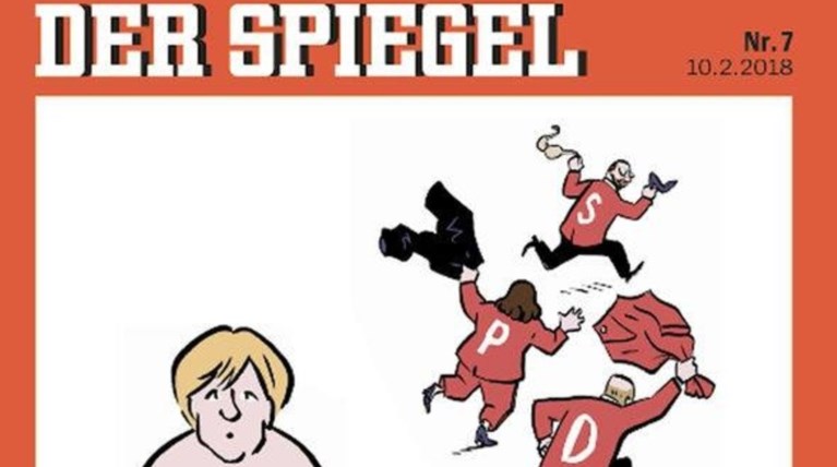 «Ξεγύμνωσαν» τη Μέρκελ στο εξώφυλλο του Spiegel - Tα πήρε ...όλα το SPD