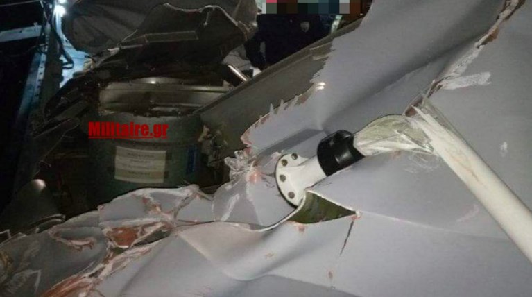 Η φωτο του σκάφους του λιμενικού μετά τον εμβολισμό από τουρκικό πλοίο