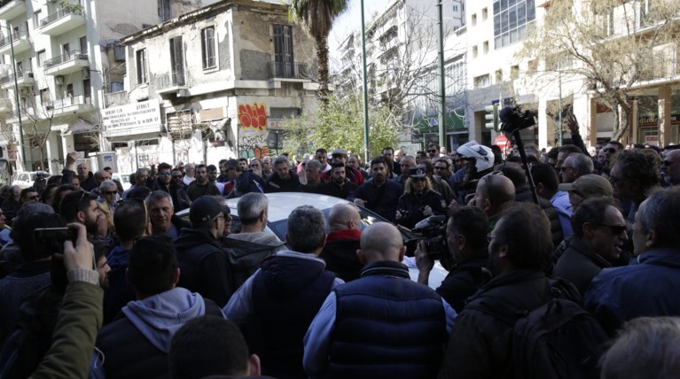 Ένταση στη συγκέντρωση των οδηγών ταξί