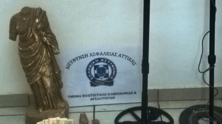 Αγαλμα των ελληνιστικών χρόνων στα χέρια αρχαιοκάπηλων στη Σπάρτη