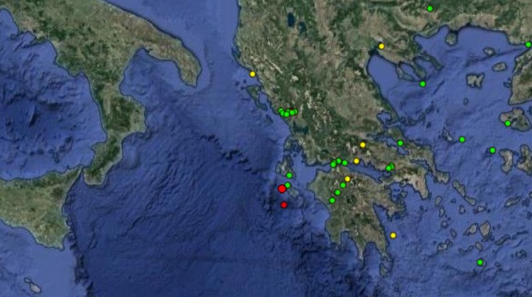 Ζάκυνθος: Σεισμική δόνηση 3,8 Ρίχτερ βόρεια του νησιού