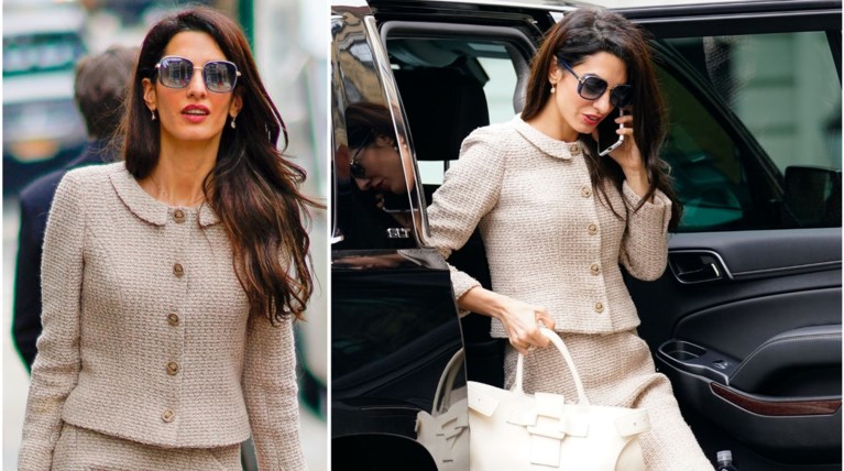 Κάντο όπως η Jackie O: Η Αμάλ Κλούνεϊ με τουίντ Chanel στη Νέα Υόρκη