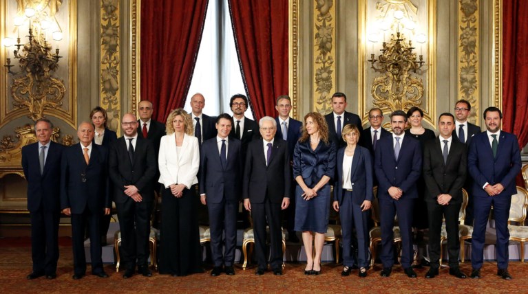 Η κυβέρνηση Κόντε: Για όλους τους υπουργούς η πρώτη κυβερνητική εμπειρία