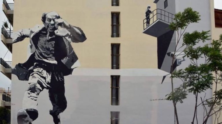 Θανάσης Βέγγος, ο κοσμαγάπητος σε ένα τεράστιο mural στη Πάτρα