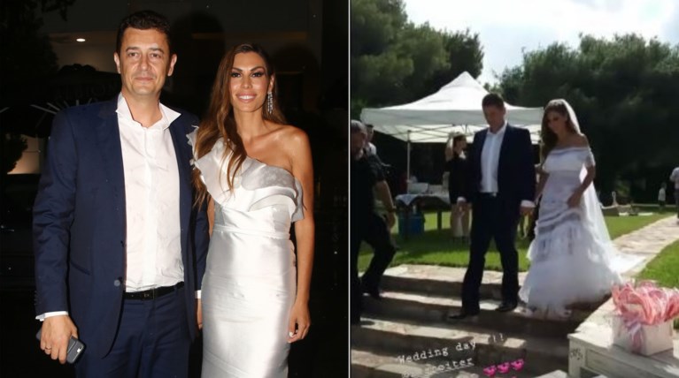 Γάμος Σρόιτερ - Μπούκη: Το υπέροχο νυφικό και το... βροχερό πάρτι