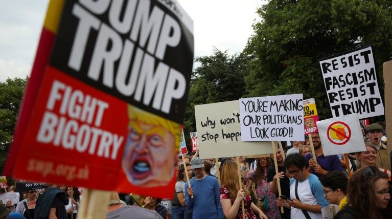 Διαδήλωση στο Λονδίνο κατά της επίσκεψης Τραμπ Εικόνες