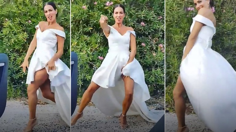 Ο χορός kiki challenge της Στικούδη, με νυφικό, έγινε θέμα στη Daily mail!