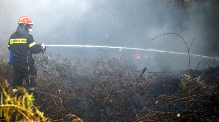 Οριοθετήθηκε η πυρκαγιά στην περιοχή Δικαστικά Μαραθώνα