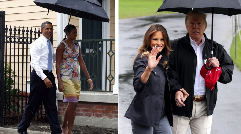 Τραμπ vs Ομπάμα: Τι κάνει ένας τζέντλεμαν όταν μόνο αυτός κρατά ομπρέλα;