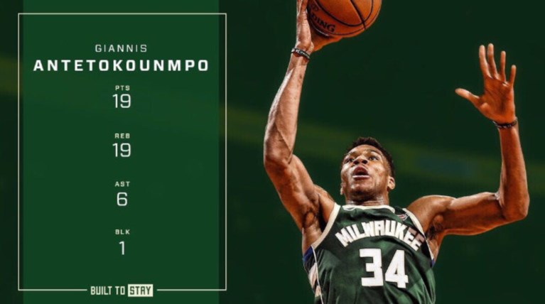 Ο Giannis άλωσε με τους Μπακς και το Τορόντο