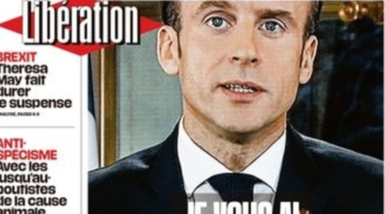 Liberation: To καυστικό πρωτοσέλιδο για τις εξαγγελίες Μακρόν
