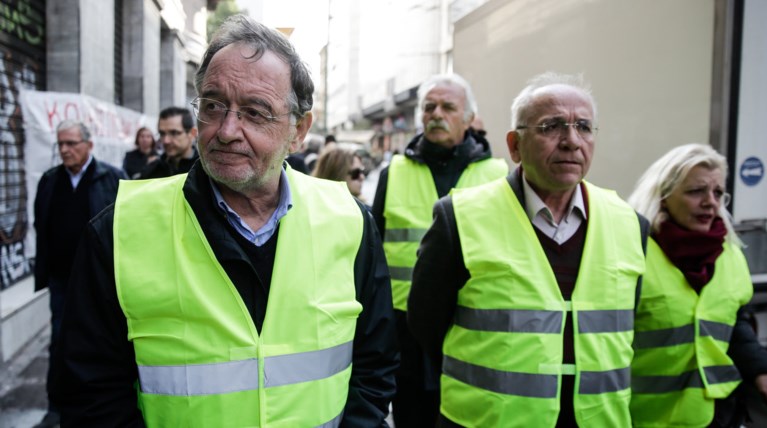 Ο Λαφαζάνης στο Παρίσι στο πλευρό των κίτρινων γιλέκων