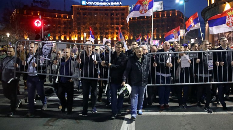 Όλα  έτοιμα στο Βελιγράδι για τη συγκέντρωση κατά του Βούτσιτς