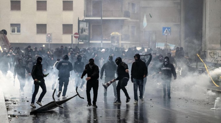 Συγκρούσεις στην Ιταλία πριν τον τελικό Αταλάντα - Λάτσιο (βίντεο)