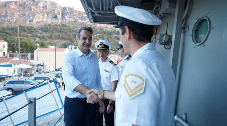 Μητσοτάκης στο Καστελόριζο: Θα υπερασπιστούμε απόλυτα τα δικαιώματά μας