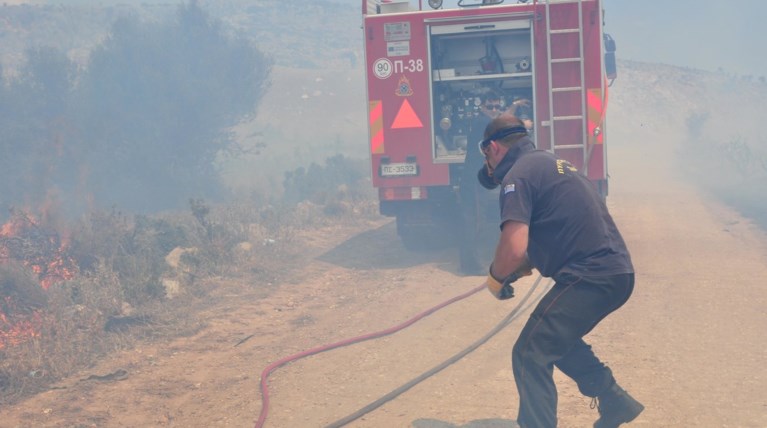 Λαμία: Σε εξέλιξη δύο πυρκαγιές - Ισχυροί άνεμοι στην περιοχή