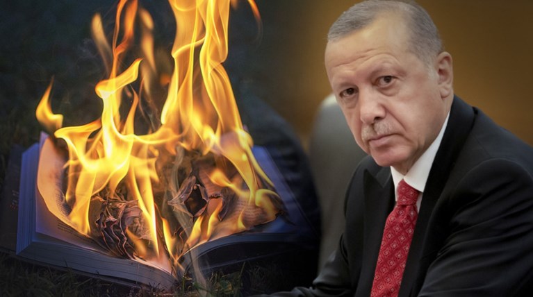 Ο Ερντογάν έχει καταστρέψει 300.000 τίτλους βιβλίων