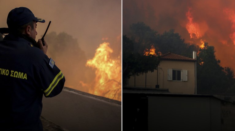 Εύβοια: Στα σπίτια του χωριού Μακρυμάλλη ο πύρινος εφιάλτης