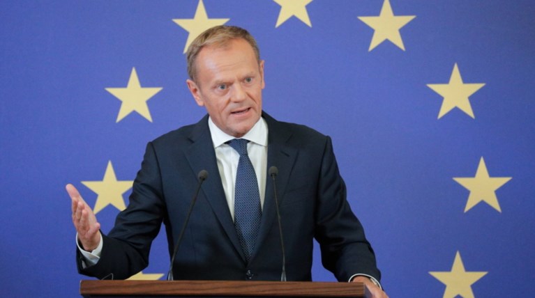 Τουσκ: "Καμία ρεαλιστική εναλλακτική στο backstop από τον Τζόνσον"