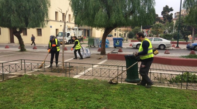 Lifting καθαριότητας του δήμου Αθηναίων στο Μεταξουργείο