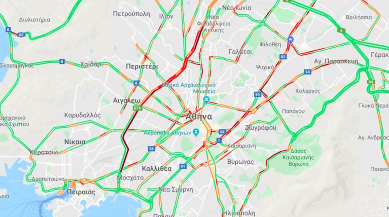 Live η κίνηση στους δρόμους: Μπλοκαρισμένη η Αθηνών-Λαμίας