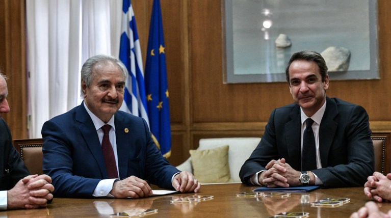 Ολοκληρώθηκε η συνάντηση Μητσοτάκη-Χαφτάρ -Κράτησε 45 λεπτά
