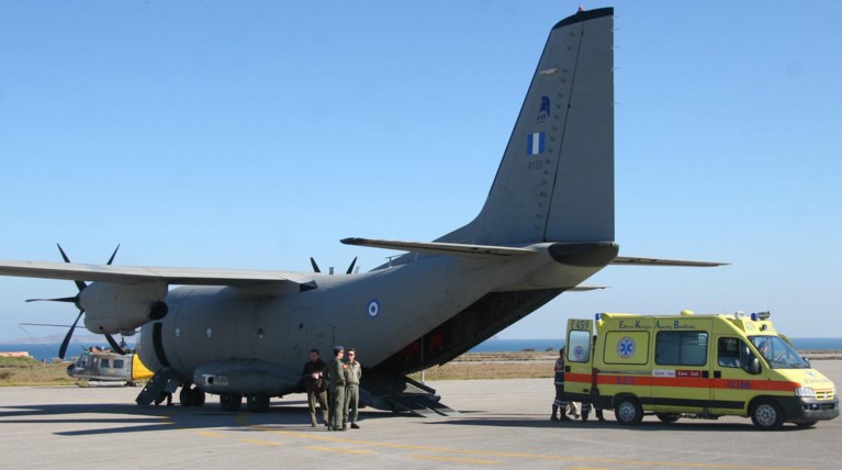 Μεταφορά βρέφους στην Ιταλία από την Πολεμική Αεροπορία