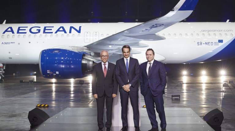 Μητσοτάκης για την παραλαβή Airbus της Aegean: Φωτεινή μέρα για την πατρίδα