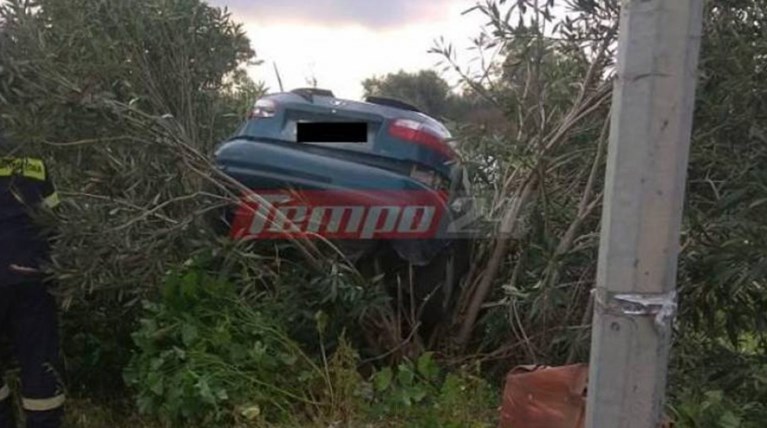 Αυτοκίνητο «απογειώθηκε» στην Πατρών - Πύργου