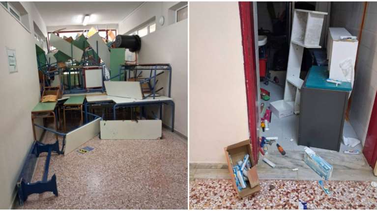 Ραφήνα: Εκτεταμένοι βανδαλισμοί στο Γυμνάσιο μετά τη λήξη της κατάληψης [εικόνες]