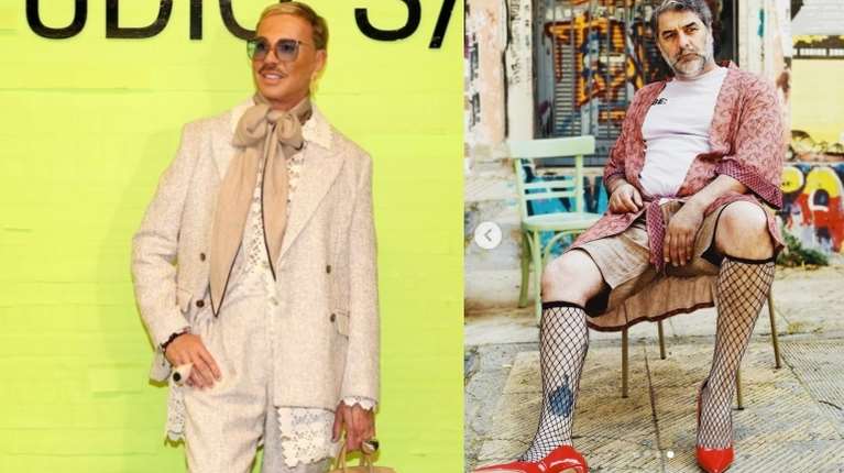 &quot;Φαρμάκι&quot; Γαβαλά για τον Μπισμπίκη: Ως τρανς γυναίκα, είναι αποτυχημένος - Ασχημη η φωτογραφία με τη διχτυωτή κάλτσα