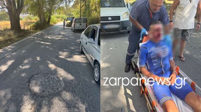 Κρήτη: Σοκαριστικός τραυματισμός του πρωταθλητή ποδηλάτη Γιάννη Ζεντέλη στα Χανιά - Έπεσε σε λακκούβα στον δρόμο της Αγιάς