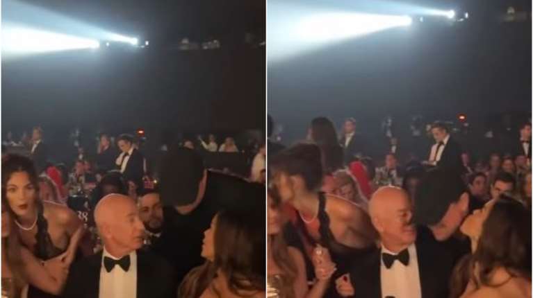 Αμήχανος ο Τζεφ Μπέζος: Η στιγμή που η αρραβωνιαστικιά του φιλάει τον Λεονάρντο Ντι Κάπριο σε γκαλά [βίντεο]