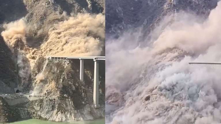 Συγκλονιστικό βίντεο: Η στιγμή που γκρεμίζεται γέφυρα στην Κίνα που δόθηκε στην κυκλοφορία πριν λίγους μήνες