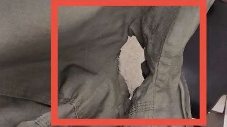 ΑΠΘ: Η μολότοφ που πέταξαν σε αστυνομικό στα επεισόδια άνοιξε τρύπα στη στολή του - [εικόνα]