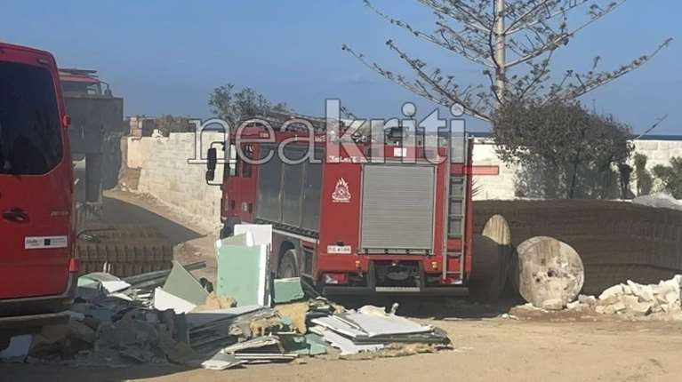 Κρήτη: Πυρκαγιά σε εργοτάξιο ξενοδοχείου στη Χερσόνησο